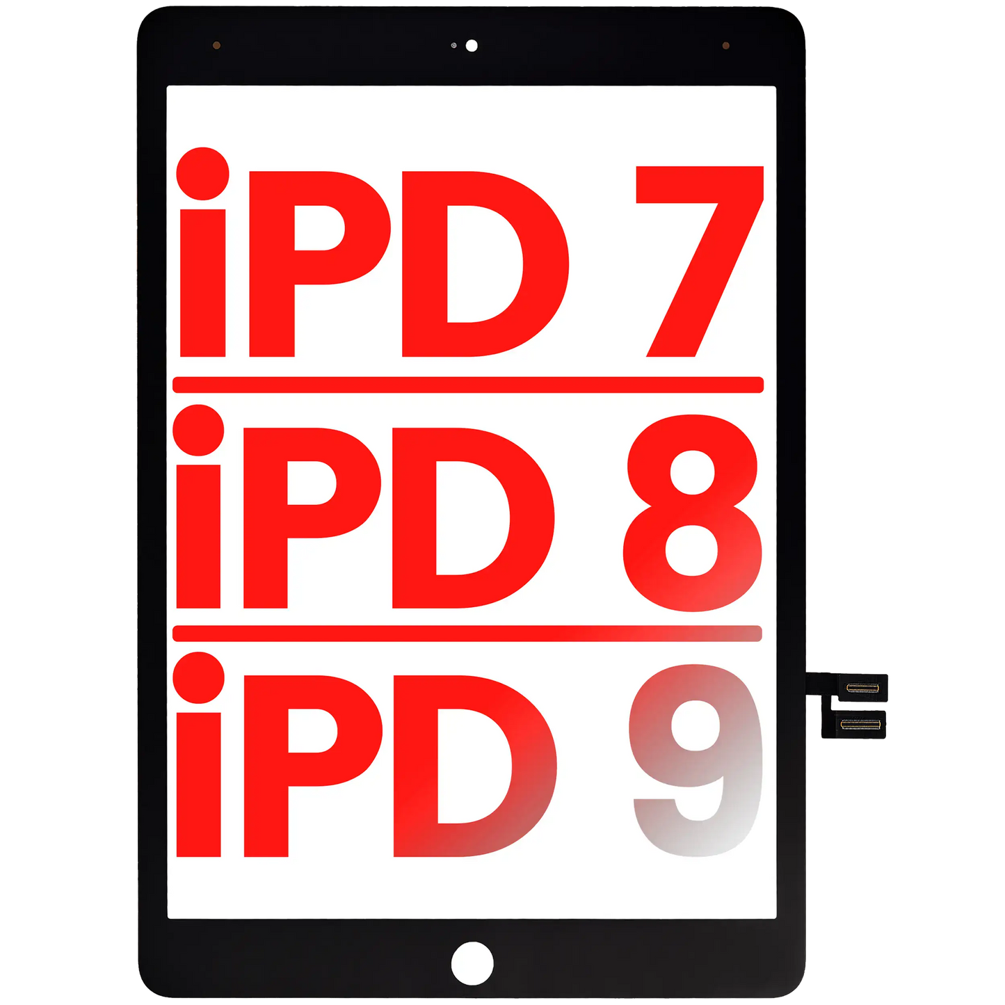 Digitizer For iPad 7 (2019) / iPad 8 (2020) / iPad 9 (2021) (Aftermarket Plus) (Black)