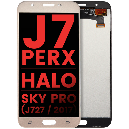 LCD Assembly Without Frame For Samsung Galaxy J7 Perx / Halo / Sky Pro (J727 / 2017) (Aftermarket Plus) (Gold)
