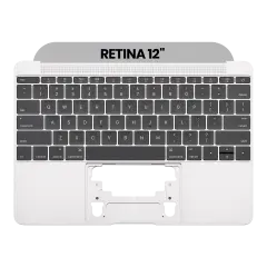 Top Case with Keyboard (ANSI US) and Microphone For MacBook 12" A1534 (2016-2017) (OEM New) (Space Gray)