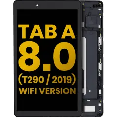 LCD Assembly With Frame For Samsung Galaxy Tab A 8.0" (T290) (2019) (WiFi Version) (Refurbished) (Black)
