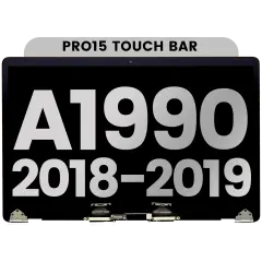 Complete LCD Display Assembly For MacBook Pro 15" A1990 (2018-2019) (Used OEM Pull: Grade B) (Silver)