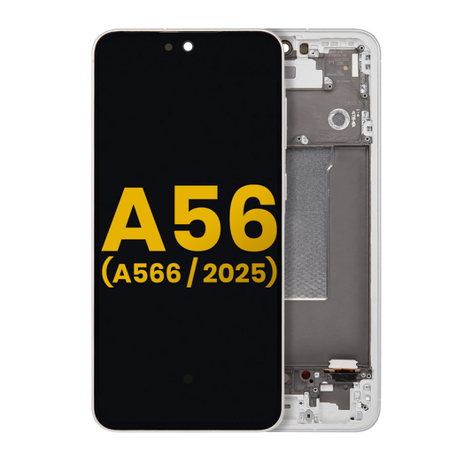 OLED Assembly With Frame For Samsung Galaxy A56 5G (A566 / 2025) (Refurbished) (Lightgray)