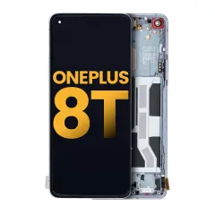 OLED Assembly With Frame For OnePlus 8T (Refurbished) (Lunar Silver)