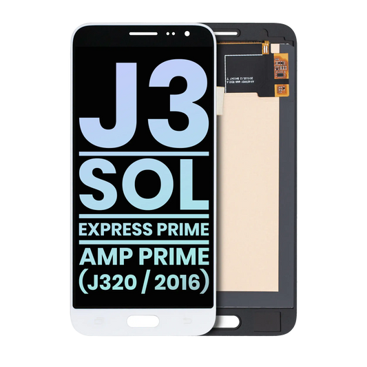 OLED Assembly Without Frame For Samsung Galaxy J3 / Sol 4G / Express Prime / Amp Prime (J320 / 2016) (Service Pack) (White)