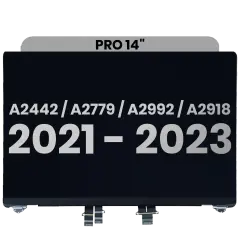 Complete LCD Display Assembly For MacBook Pro 14" (A2442 / Late 2021) / (A2779 / Late 2023 ) / (A2918 / Late 2023) (Used OEM Pull: Grade A) (Space Gray)
