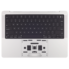 Top Case with Battery and Keyboard For MacBook Pro 14" A2992 (2023) (ISO British) (Genuine OEM) (Silver)