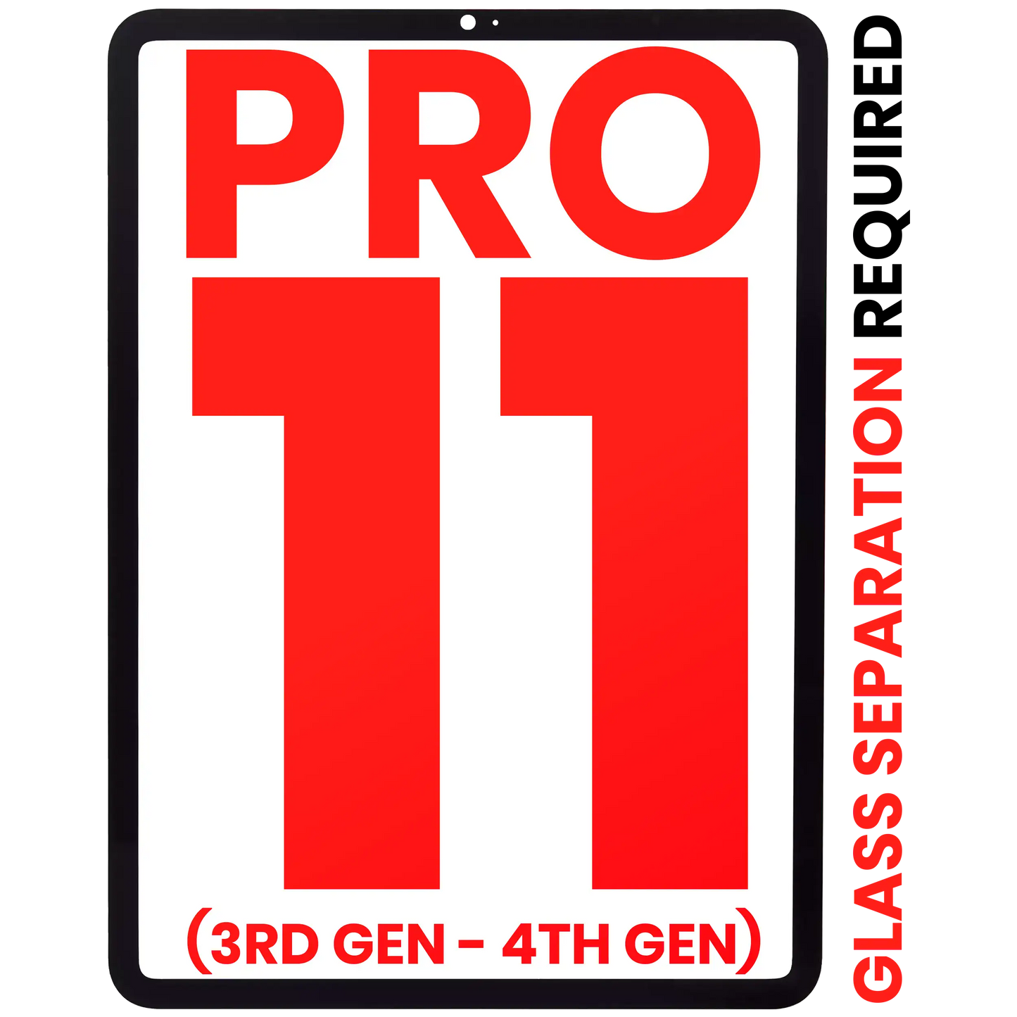 Front Glass For iPad Pro 11" 3rd Gen (2021) / iPad Pro 11" 4th Gen (2022) (Glass Separation Required)