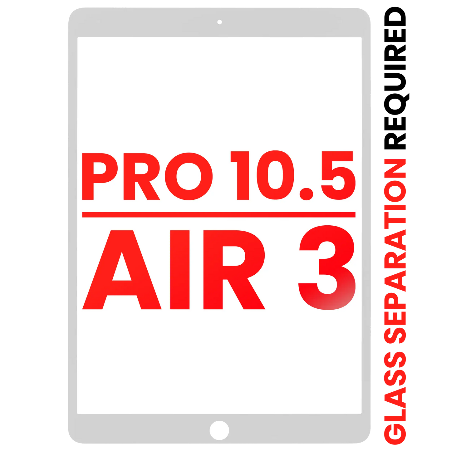 Front Glass Only For iPad Pro 10.5" / iPad Air 3 (White) (Glass Separation Required)