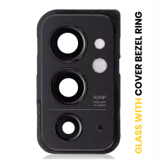 Back Camera Lens With Cover Bezel Ring For OnePlus 9RT 5G (Hacker Black)