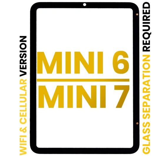 Front Glass For iPad Mini 6 (2021) / Mini 7 (2024) (Glass Separation Required) (WiFi / Cellular) (Premium) (All Colors)