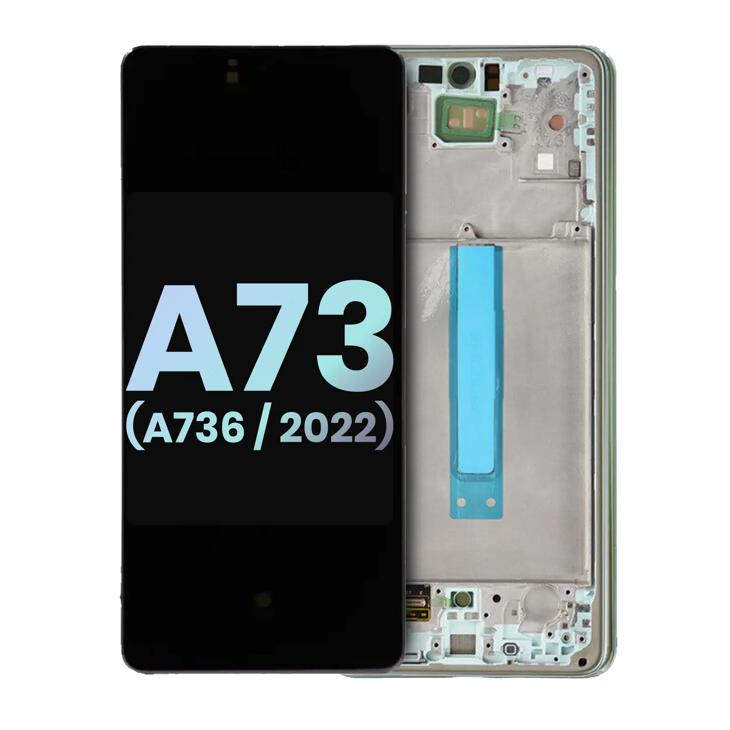 Oled Assembly With Frame For Samsung Galaxy A73 5G (A736 / 2022) (Service Pack) (Mint)