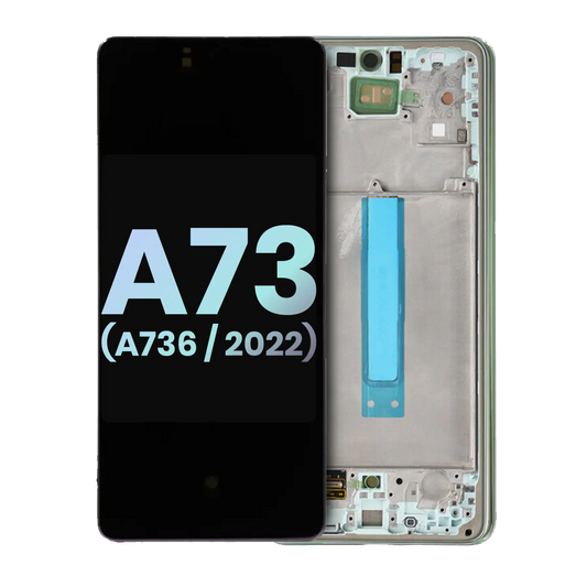 Oled Assembly With Frame For Samsung Galaxy A73 5G (A736 / 2022) (Service Pack) (Mint)