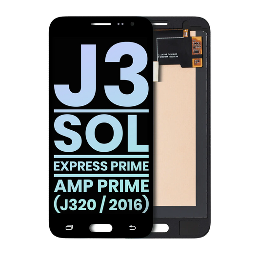 OLED Assembly Without Frame For Samsung Galaxy J3 / Sol 4G / Express Prime / Amp Prime (J320 / 2016) (Service Pack) (Black)