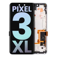 OLED Assembly With Frame For Google Pixel 3 XL (Genuine OEM) (Clearly White)