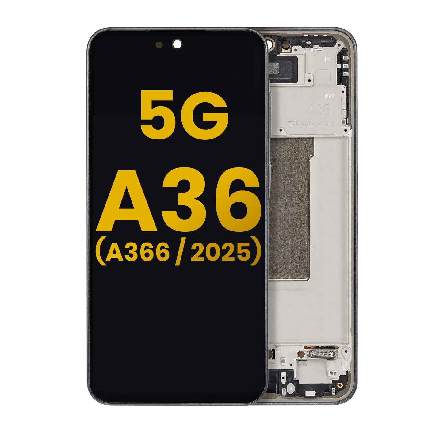 OLED Assembly With Frame For Samsung Galaxy A36 5G (A366 / 2025) (Refurbished) (Black)