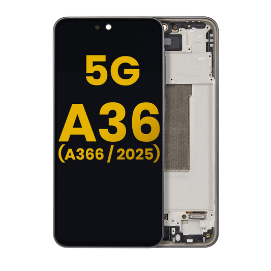 OLED Assembly With Frame For Samsung Galaxy A36 5G (A366 / 2025) (Refurbished) (Black)