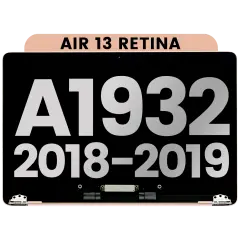 Complete LCD Display Assembly For MacBook Air 13" Retina (A1932 / Late 2018 / Early 2019) (Used OEM Pull: Grade B) (Rose Gold)