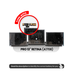 Battery (A1713) For MacBook Pro 13" A1708 (2016-2017)