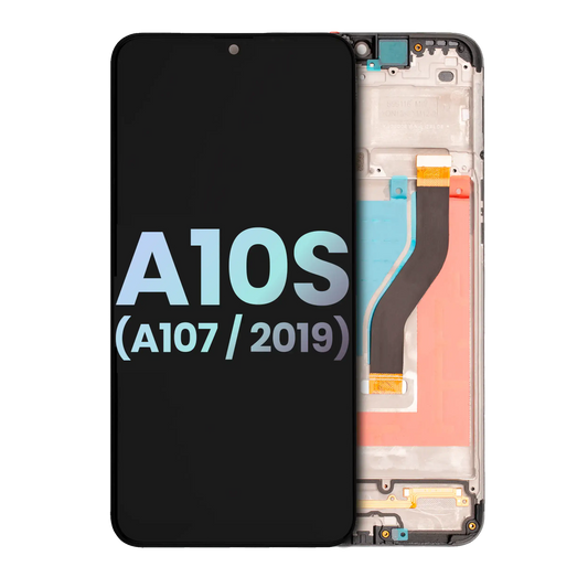 LCD Assembly With Frame For Samsung Galaxy A10s (A107 / 2019) (Service Pack) (All Colors)