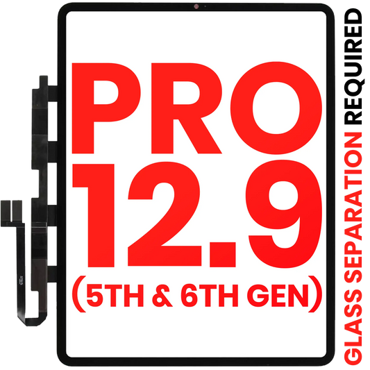 Digitizer For iPad Pro 12.9" 5th Gen (2021) / 12.9" 6th Gen (2022) (Glass Separation Required) (Aftermarket Plus) (All Colors)
