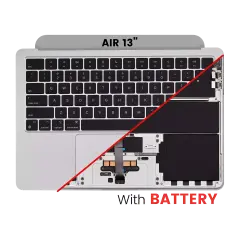 Top Case with Battery and Keyboard (ANSI US) For MacBook Air 13" A2681 (2022) (Silver)