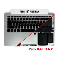 Top Case with Battery and Keyboard (ANSI US) For MacBook Pro 13" A1425 (2012-2013) (OEM New)