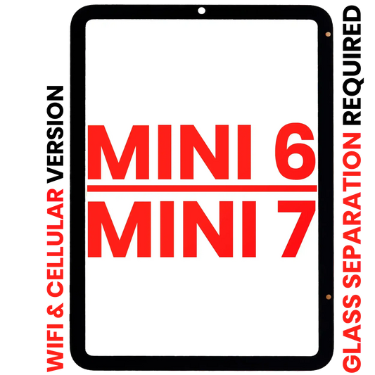 Digitizer For iPad Mini 6 (2021) / Mini 7 (2024) (WiFi / Cellular) (Glass Separation Required) (Aftermarket Plus) (All Colors)
