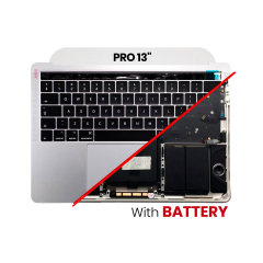 Top Case with Battery and Keyboard (ANSI US) For MacBook Pro 13" A1706 (2016) (Used OEM Pull: Grade A) (Space Gray)