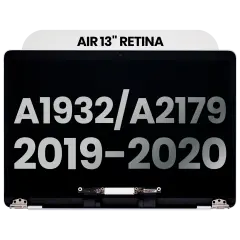 Complete LCD Display Assembly For MacBook Air 13" A1932 (2019) / A2179 (2020) (Used OEM Pull: Grade A) (Silver)