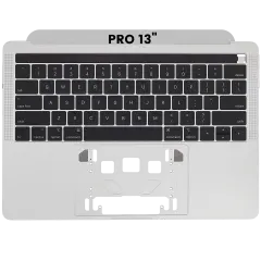 Top Case with Keyboard (ANSI US) For MacBook Pro 13" A1989 (2018-2019) (OEM New) (Silver)