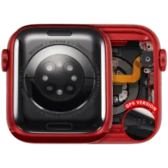 Housing Assembly Compatible For Watch Series 6 (40MM) (Used OEM Pull: Grade A) (GPS Version) (Aluminum / Red)