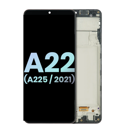 OLED Assembly With Frame For Samsung Galaxy A22 4G (A225 / 2021) (Service Pack) (All Colors)