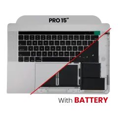 Top Case with Battery and Keyboard (ISO UK) For MacBook Pro 15" A1707 (2016-2017) (Space Gray)