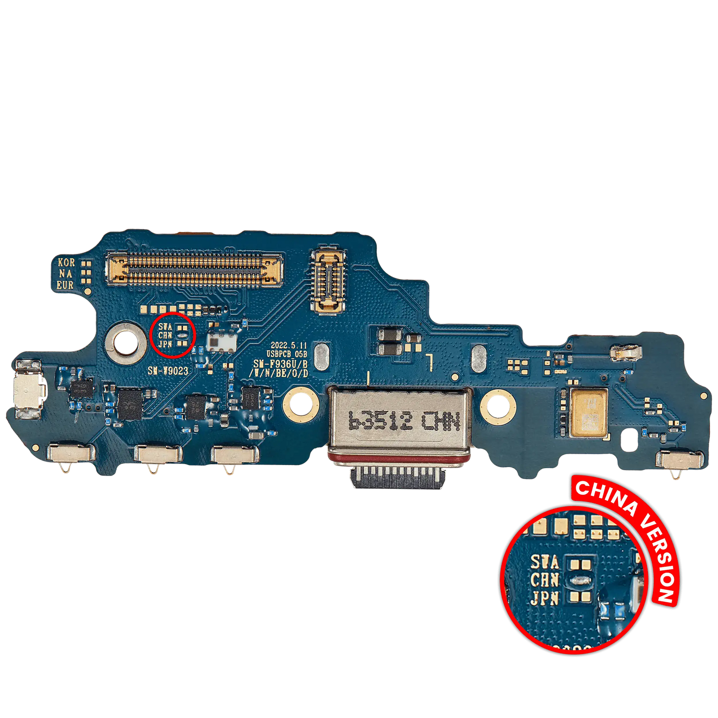 Charging Port Board For Samsung Galaxy Z Fold 4 (F9360) (China Version) (Premium)
