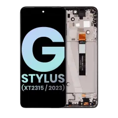 LCD Assembly With Frame For Motorola Moto G Stylus 5G (XT2315 / 2023) (Genuine OEM) (Rose Champagne)