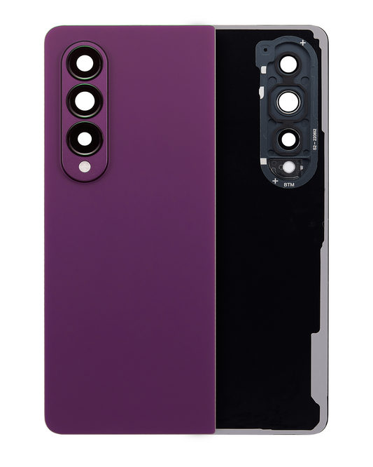Back Cover Glass With Camera Lens For Samsung Galaxy Z Fold 4 (Service Pack) (Burgundy)
