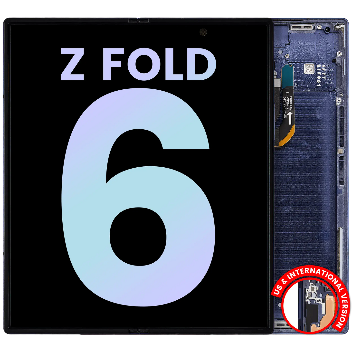 Inner OLED Assembly With Frame For Samsung Galaxy Z Fold 6 5G (US & International) (Service Pack) (Navy)