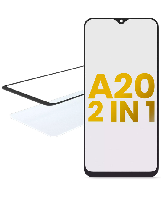 2 in 1 Front Glass With OCA Pre-Installed For Samsung Galaxy A20 (A205 / 2019)