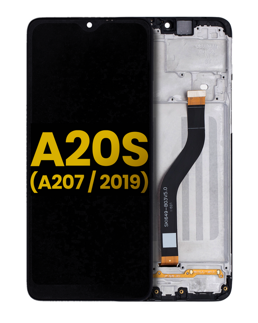 LCD Assembly With Frame For Samsung Galaxy A20S (A207 / 2019) (Refurbished) (All Colors)
