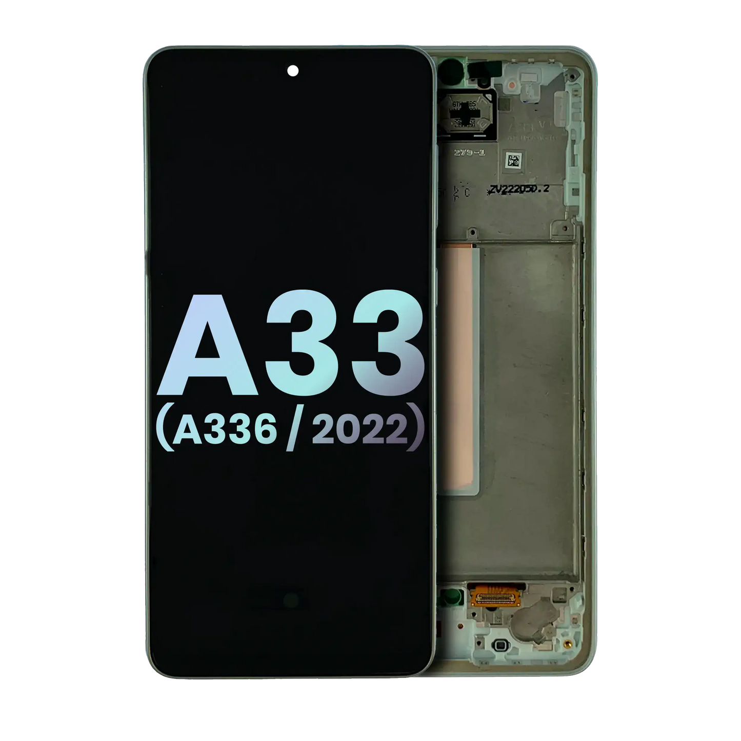 OLED Assembly With Frame For Samsung Galaxy A33 5G (A336 / 2022) (Service Pack) (Awesome White)