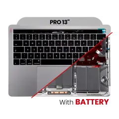 Top Case with Battery and Keyboard (ISO UK) For MacBook Pro 13" A1706 (2016) (Space Gray)