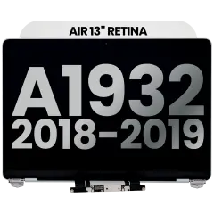 Complete LCD Display Assembly For MacBook Air 13" A1932 (2018-2019) (Used OEM Pull: Grade A) (Silver)