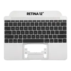 Top Case with Keyboard (ANSI US) and Microphone For MacBook 12" A1534 (2016-2017) (OEM New) (Silver)