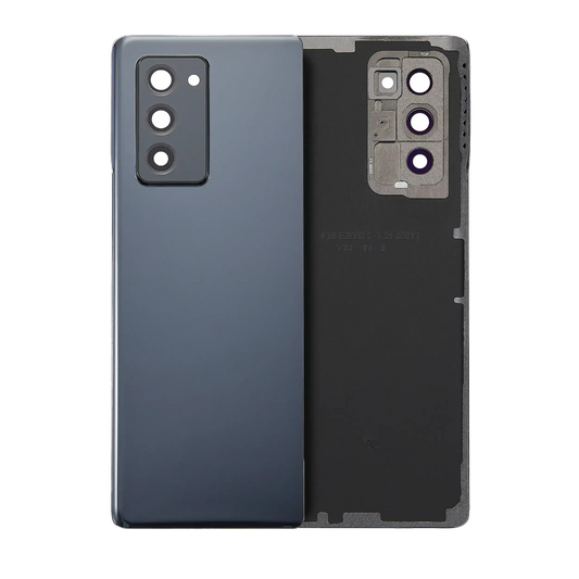 Back Cover Glass With Camera Lens For Samsung Galaxy Z Fold 2 5G (Service Pack) (Mystic Black)