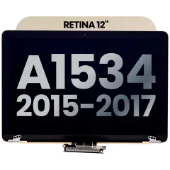 Complete LCD Display Assembly For MacBook 12" A1534 (2015-2017) (Used OEM Pull: Grade A) (Gold)