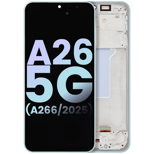 OLED Assembly With Frame Compatible For Samsung Galaxy A26 5G (A266 / 2025) (Service Pack) (Mint)