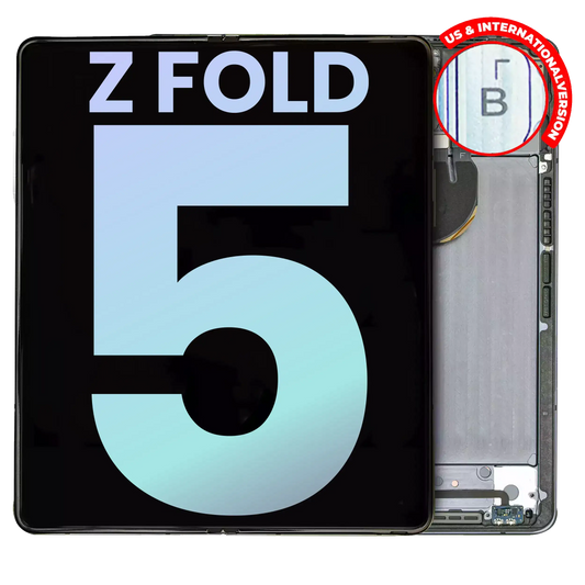 Inner OLED Assembly With Frame For Samsung Galaxy Z Fold 5 5G (US & International) (Service Pack) (Gray)
