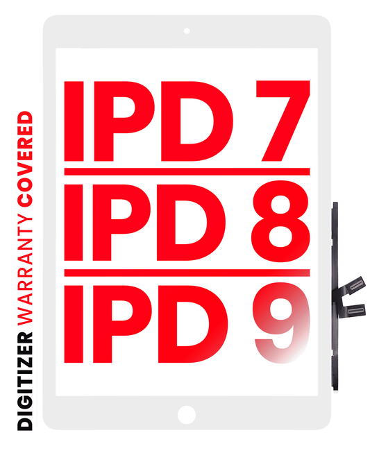 Digitizer For iPad 7 (2019) / iPad 8 (2020) / iPad 9 (2021) (Aftermarket Pro: XO7) (White)