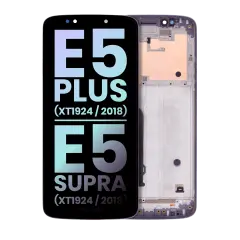 LCD Assembly With Frame For Motorola Moto E5 Plus (XT1924 / 2018) / E5 Supra (XT1924 / 2018) (159MM) (US Version) (Genuine OEM) (Black)