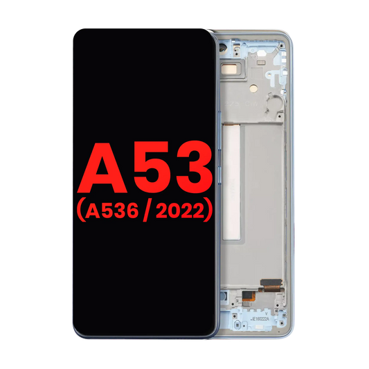 OLED Assembly With Frame For Samsung Galaxy A53 5G ( A536 / 2022) (6.36") (Aftermarket Plus) (Blue)